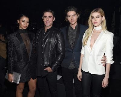 Zac Efron y su novia, en Saint Laurent Show