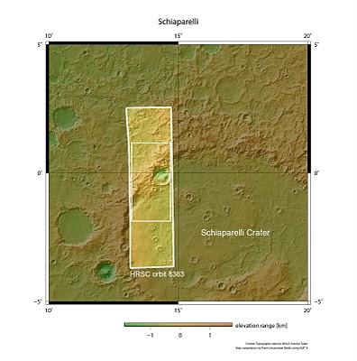 El viento y el agua dieron forma a Schiaparelli El viento y el agua dieron forma a Schiaparelli