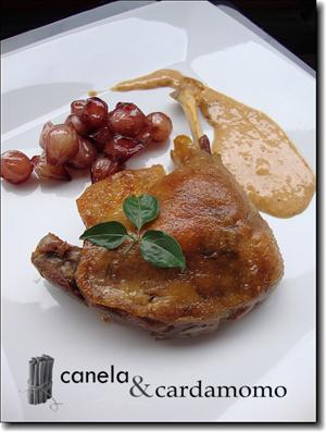 DSC06027 Navidad 2010 – Confit de Pato con Cebollitas Caramelizadas y Mousse de Turrón