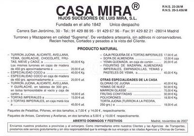 Casa Mira, la pastelería del turrón y los dulces navideños Casa Mira, la pastelería del turrón y los dulces navideños