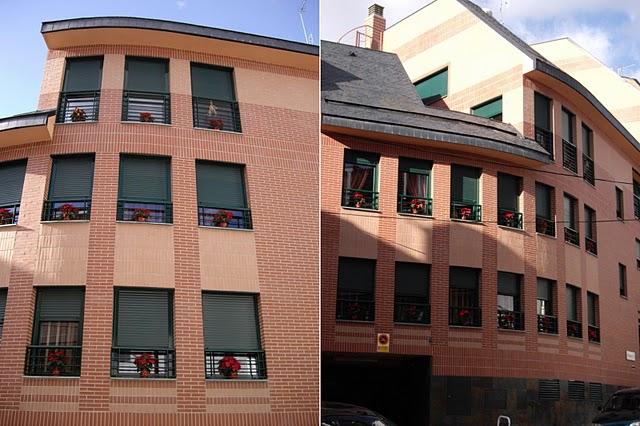 La decoración de Navidad del edificio de miguel