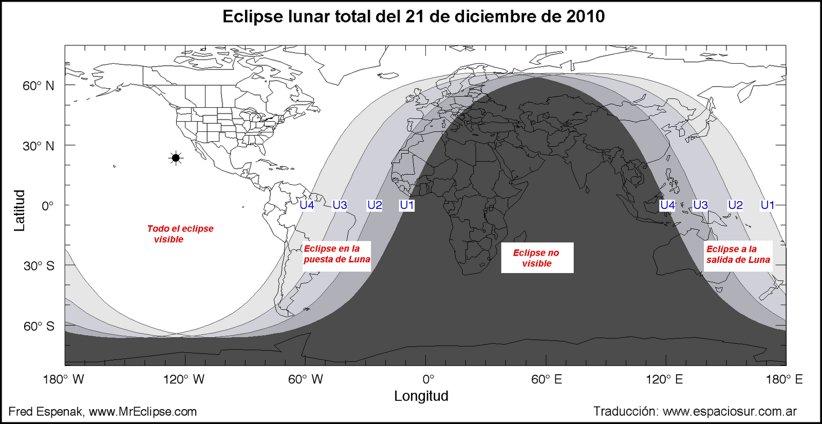 Eclipse lunar para el 21 de diciembre