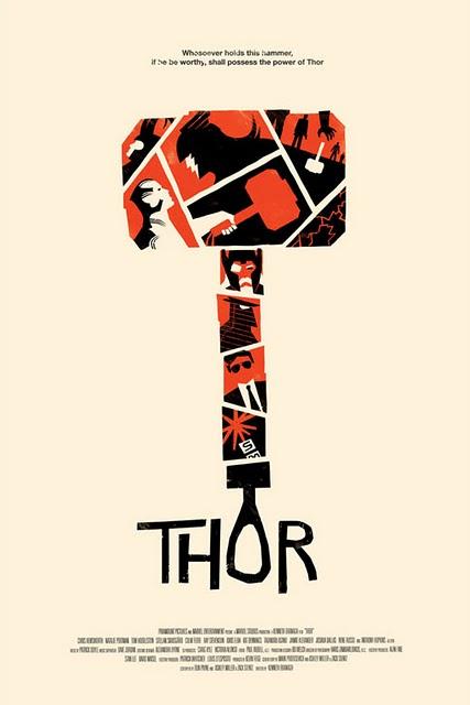 Olly Moss diseña un póster especial para 'Thor'