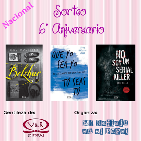 Sorteo 6to Bloguiversario (5): Nacional Sorteo 6to Bloguiversario (5): Nacional