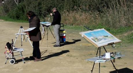 Pintando en S. Juan de Aznalfarache.