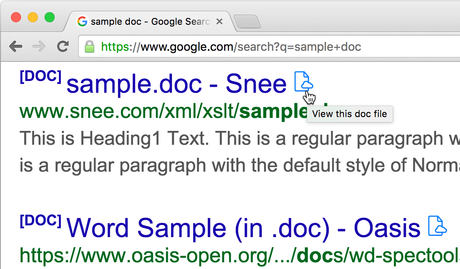 Descarga esta extensión para visualizar cualquier documento desde Chrome Screenshot of Docs Online Viewer in action.