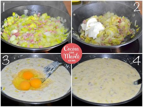 Quiche Lorreine, quiche puerros y bacon, nata, crema, leche evaporada, tarta salada, fácil, rápida, casera, receta, cocina con marta Quiche Lorreine, quiche puerros y bacon, nata, crema, leche evaporada, tarta salada, fácil, rápida, casera, receta, cocina con marta