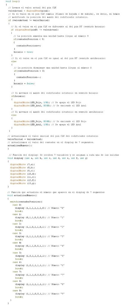Contador ascendente/descendente con codificador rotativo Contador ascendente/descendente con codificador rotativo