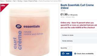 BOOTS Essentials, Curl Crème