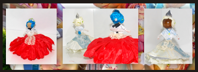 Falleras Muñecas falleras hechas con alambre de aluminio