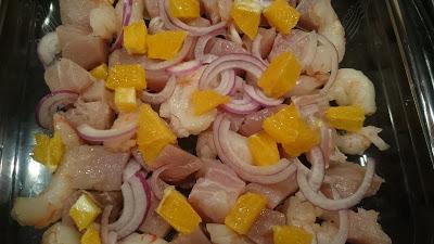 CEVICHE DE INVIERNO EN NARANJA HELADA (Fargo)