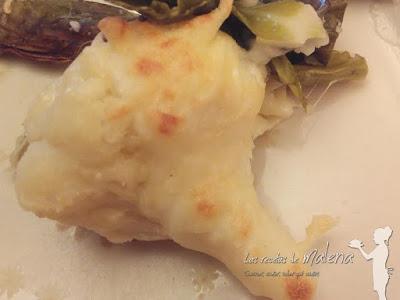 Coliflor gratinada con salsa de queso Coliflor gratinada con salsa de queso