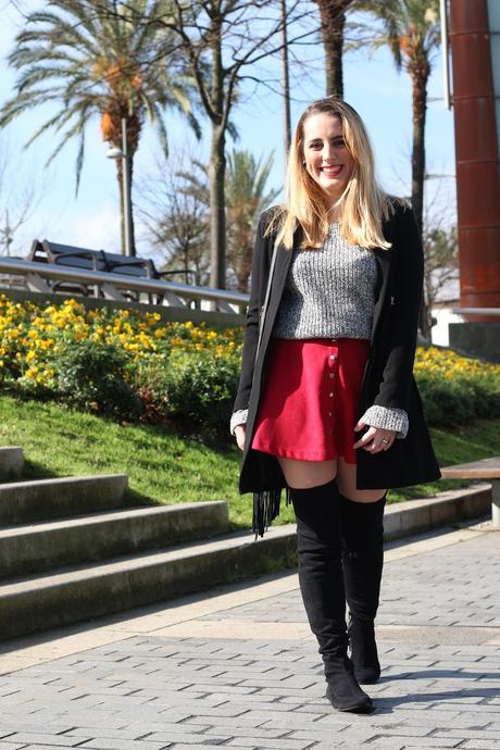 Outfit con botas altas en invierno Outfit con botas altas en invierno