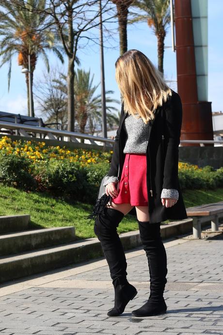 Outfit con botas altas en invierno Outfit con botas altas en invierno