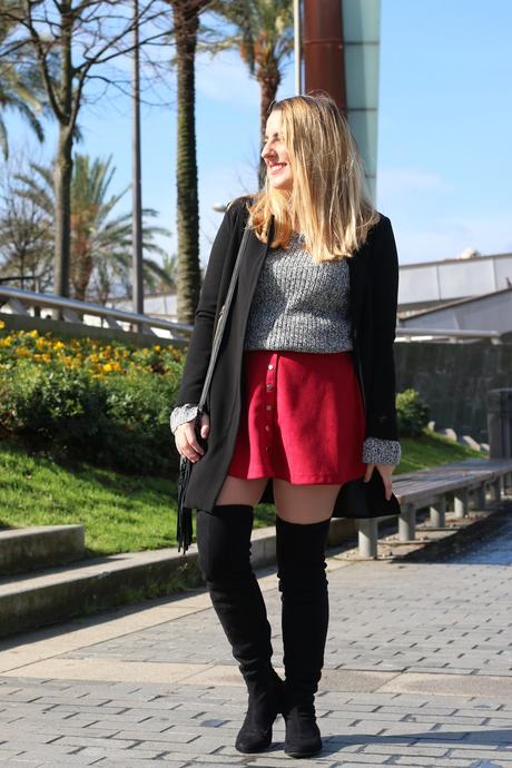 Outfit con botas altas en invierno Outfit con botas altas en invierno