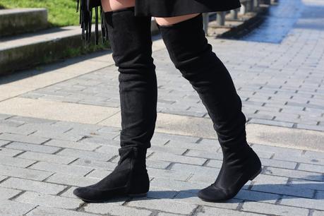 Outfit con botas altas en invierno Outfit con botas altas en invierno
