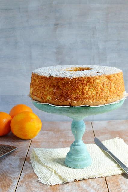 Angel food cake de naranja