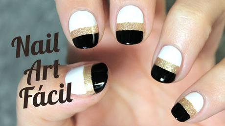 Decoración de uñas blanco y negro | paso a paso uñas en blanco y negro paso a paso