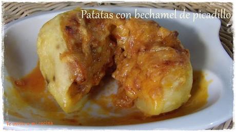 Patatas con bechamel de picadillo Patatas con bechamel de picadillo