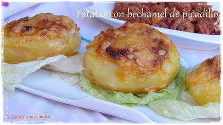 Patatas con bechamel de picadillo Patatas con bechamel de picadillo