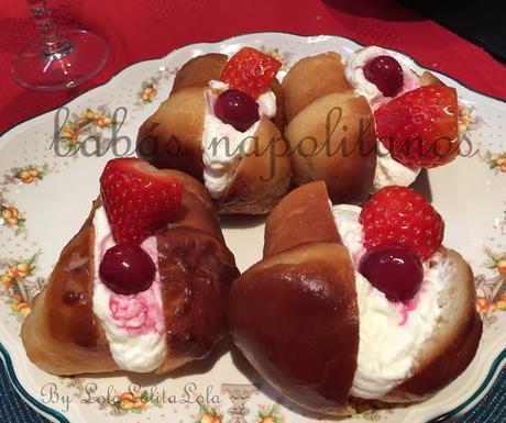 BABÁS NAPOLITANOS RELLENOS DE NATA . DESAFIO DULCE DE FEBRERO