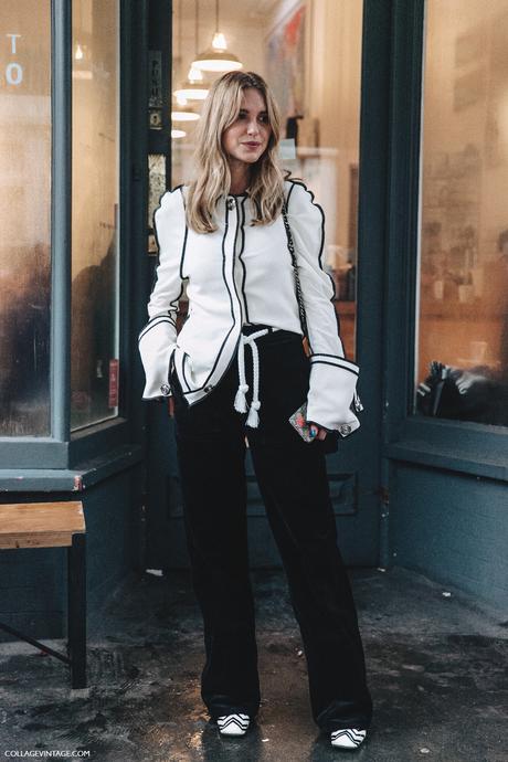 LFW-London_Fashion_Week_Fall_16-Street_Style-Collage_Vintage-Pernille_Teisbaek-JW_Anderson-Black_And_White-Big_Sleeves-Chanel_Bag-7