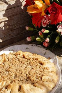 Galette de manzana con crumble de nueces