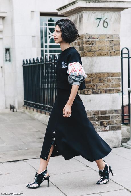 LFW-London_Fashion_Week_Fall_16-Street_Style-Collage_Vintage-Yasmin_Sewell-Black-Sweatshirt.Midi_Skirt-1