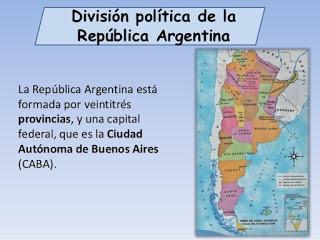 República Argentina. División Política