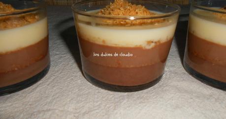 Vasitos tres chocolates y galletas Vasitos tres chocolates y galletas