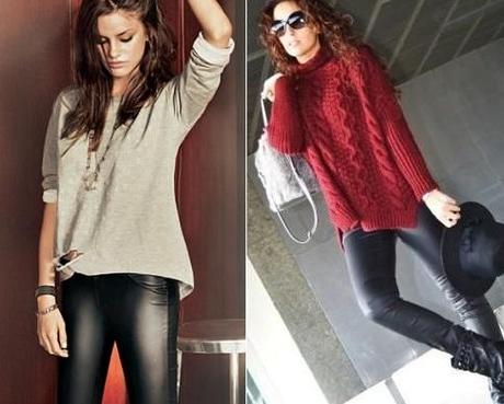 como combinar prendas de diferentes estilos cuero mas lana