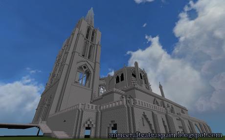 Avance exclusivo 1 Réplica Minecraft Catedral de Burgos , España.