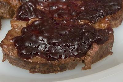 Pato con mermelada de arándanos Pato con mermelada de arándanos