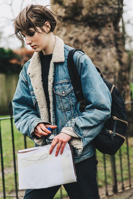 LFW-London_Fashion_Week_Fall_16-Street_Style-Collage_Vintage-Denim_Jacket-Levis-Burberry