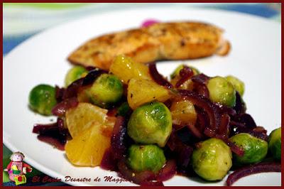 ENSALADA TIBIA DE COLES, NARANJA Y CEBOLLA ENSALADA TIBIA DE COLES, NARANJA Y CEBOLLA