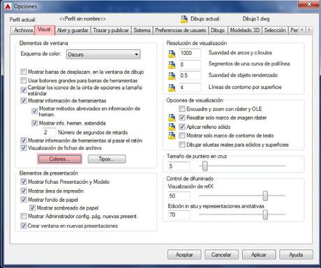 Cambiar color de la pantalla de Autocad Cambiar color de la pantalla de Autocad