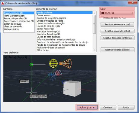 Cambiar color de la pantalla de Autocad Cambiar color de la pantalla de Autocad