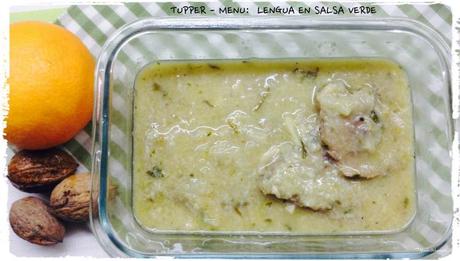 Lengua en salsa verde Tupper Menú Lengua en salsa