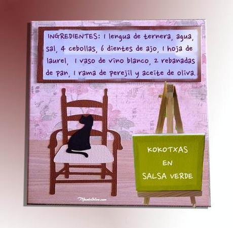 Lengua en salsa verde Kokotxas de bacalao en salsa de hongos etiqueta