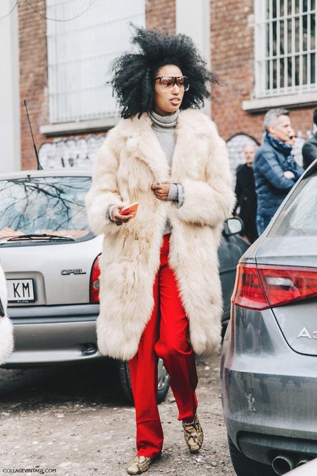 Milan_Fashion_Week_Fall_16-MFW-Street_Style-Collage_Vintage-Julia_Sarr_Jamois-Red_Trousers-Fur_Coat-Turtleneck_Sweater-1