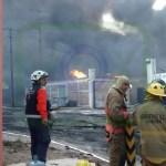 Se registra explosión e incendio en la Zona Industrial, dos heridos
