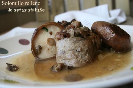 Solomillo relleno de setas shiitake El Ágora de Ángeles solomillo relleno,setas shiitake