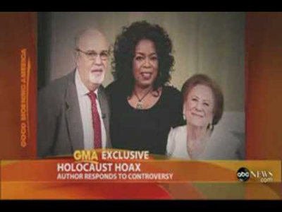 Herman Rosemblat y su mujer junto a Oprah Winfrey