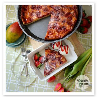 CLAFOUTIS DE MANGO Y FRESAS / STRAWBERRY AND MANGO CLAFOUTIS