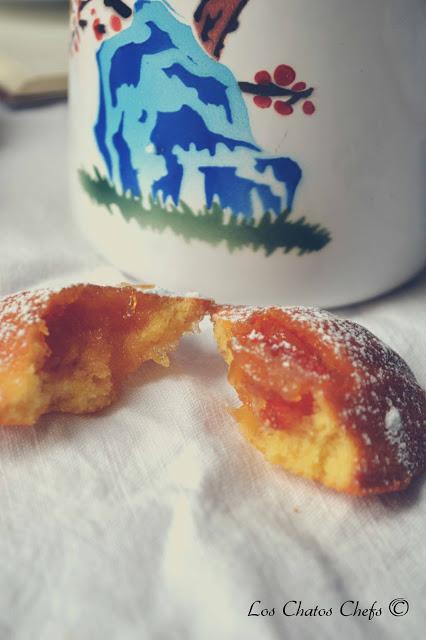 Madeleines con mermelada de naranja Madeleines con mermelada de naranja