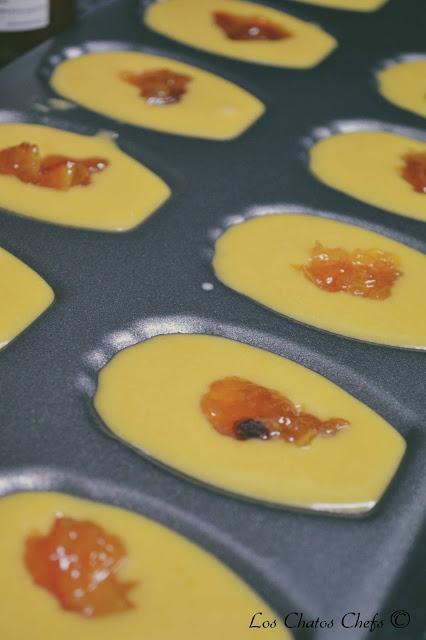 Madeleines con mermelada de naranja Madeleines con mermelada de naranja