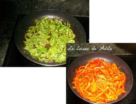 Fritada de patatas, pimientos y cebolla Fritada de patatas, pimientos y cebolla