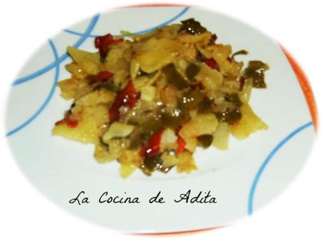 Fritada de patatas, pimientos y cebolla Fritada de patatas, pimientos y cebolla