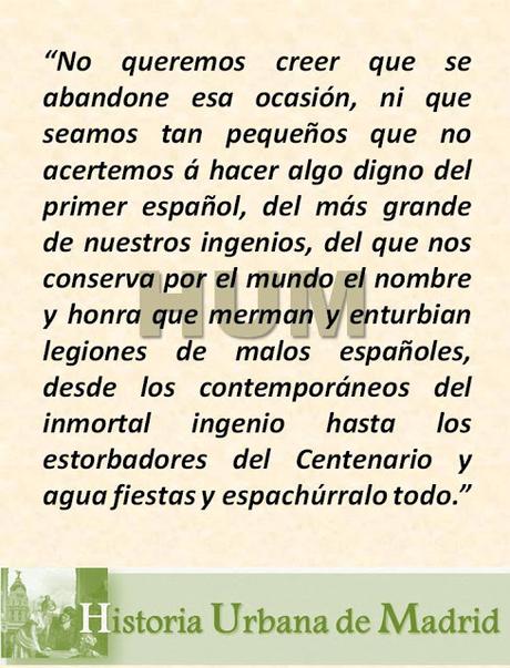Historia de un fiasco. El monumento a Cervantes. Segunda parte (Enero-Mayo, 1914)