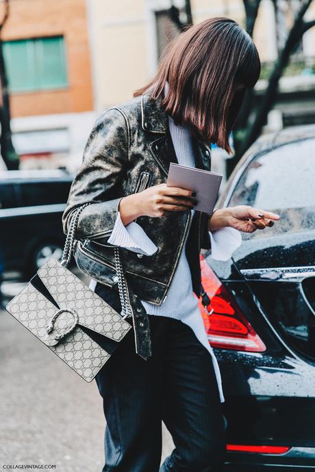 Milan_Fashion_Week_Fall_16-MFW-Street_Style-Collage_Vintage-Biker_Jacket-Gucci_Bag-